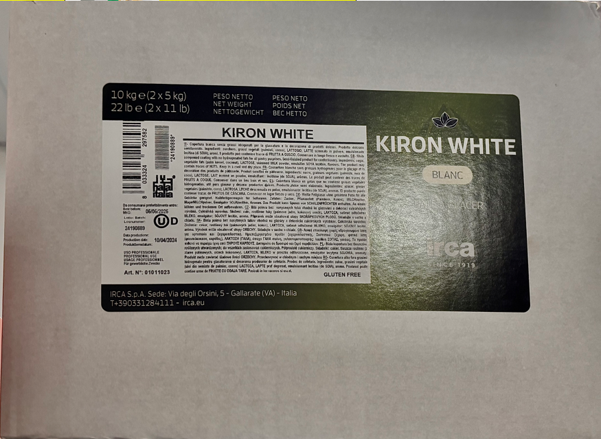 CHOCOLATE WHITE COMPOUND KIRON 10KG IRCA 