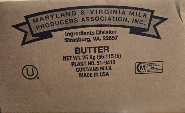 BUTTER UNSALTED US - MDVA 25KG