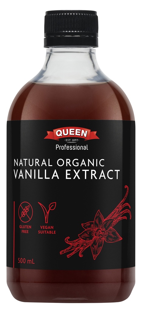 VANILLA EXTRACT *ORGANIC* NATURAL QUEEN 500ml