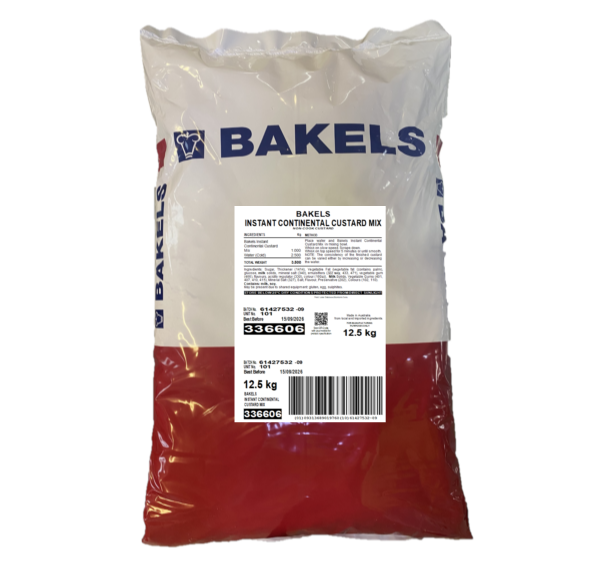 CUSTARD INSTANT CONTINENTAL BAKELS 12.5KG 336606