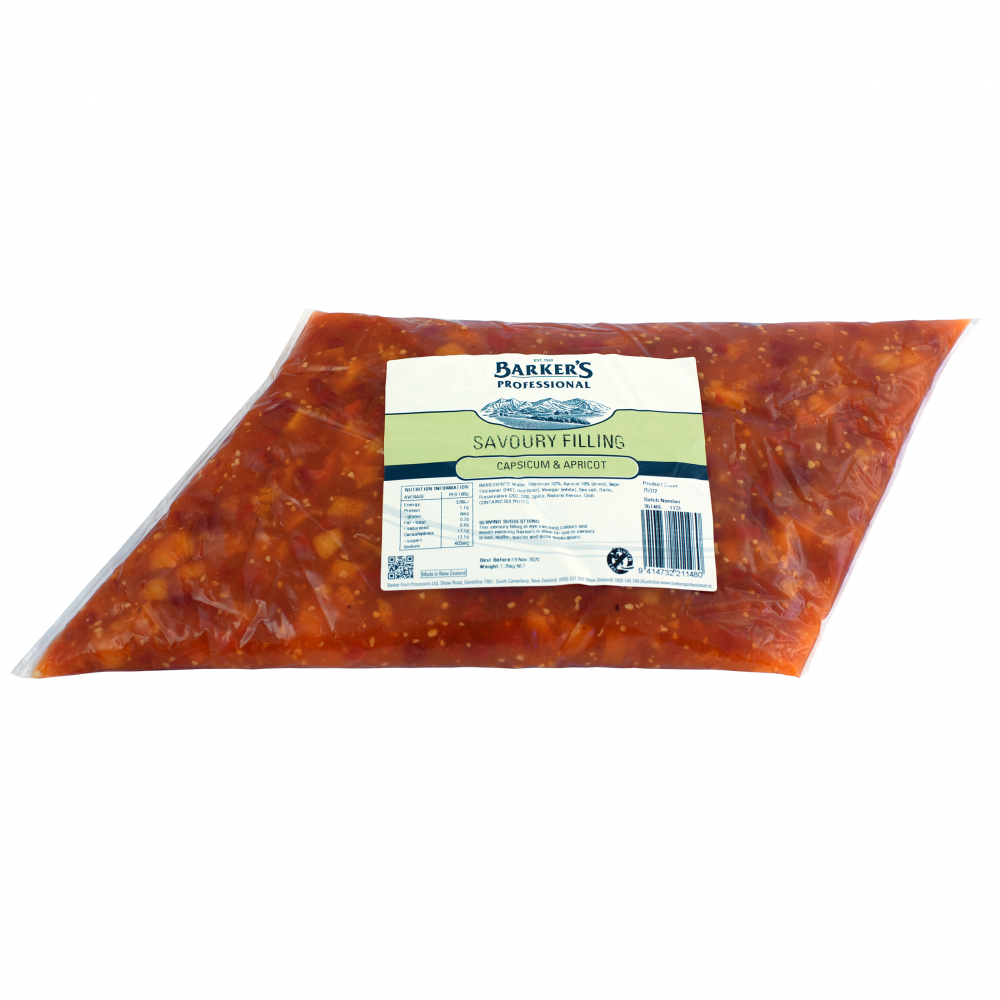 BARKERS CAPSICUM & APRICOT FILLING 4x1.25KG