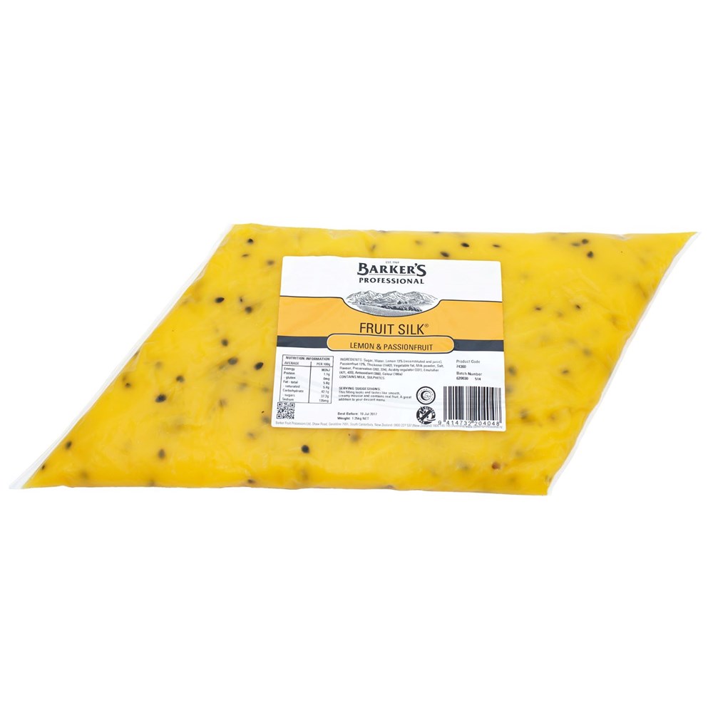BARKERS LEMON & PASSIONFRUIT SILK 4x1.25KG