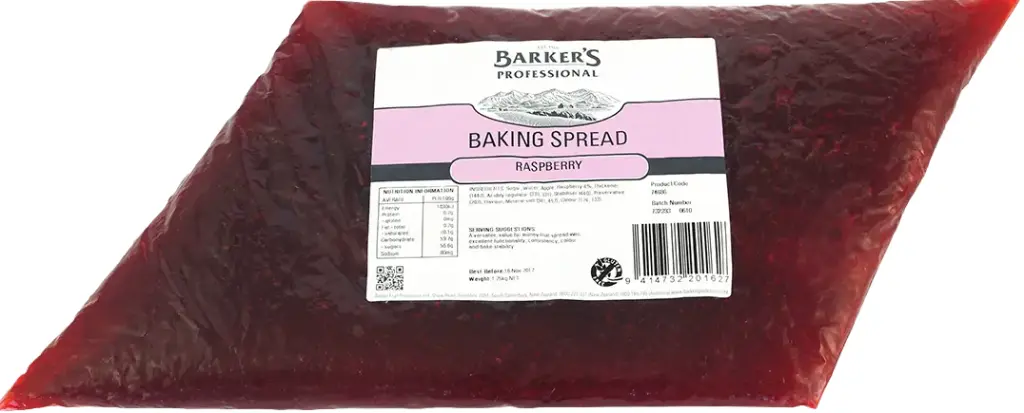 BARKERS RASPBERRY PATIS. FILL 4x1.25KG