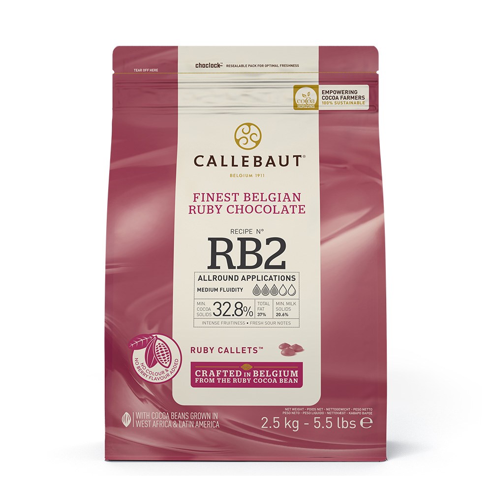 CALLEBAUT RB2 RUBY CALLETS 32.8% 2.5KG