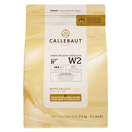 CHOCOALTE CALLEBAUT W2 WHITE CALLETS 28% 2.5KG