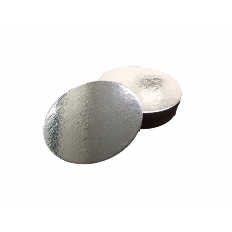 CAKE BASE ROUND 12" SILVER 100 PACK