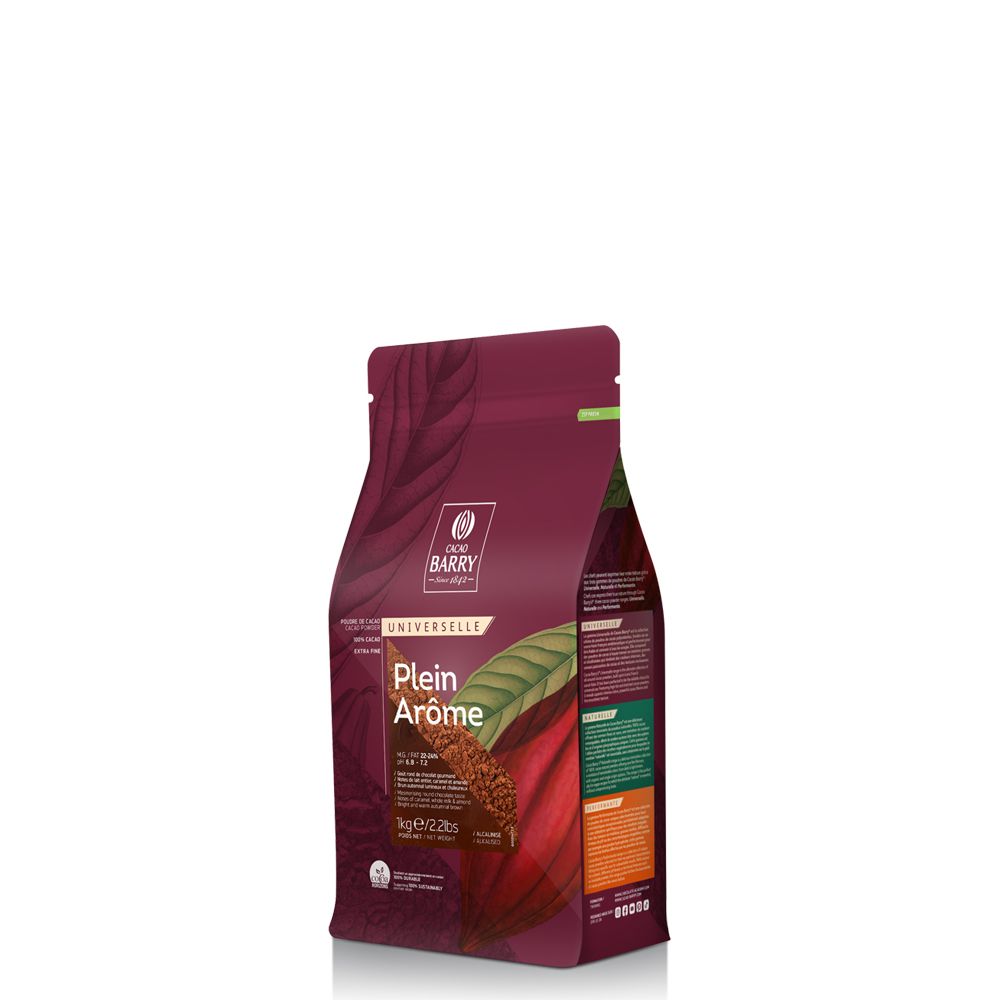 COCOA POWDER 100% (22-24%) PLEIN AROMA 1KG COCOA BARRY