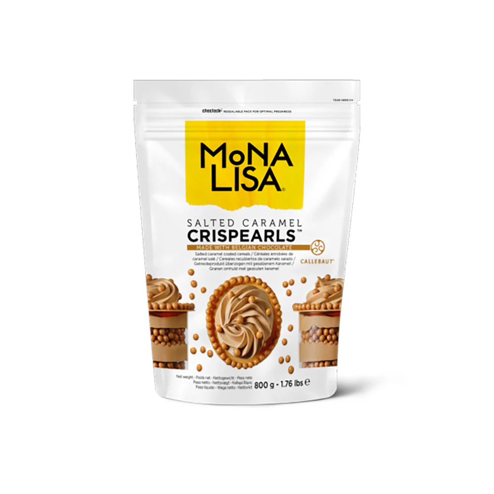 CRISPY SALTED CARAMEL PEARLS 800GM MONA LISA/CALLEBAUT