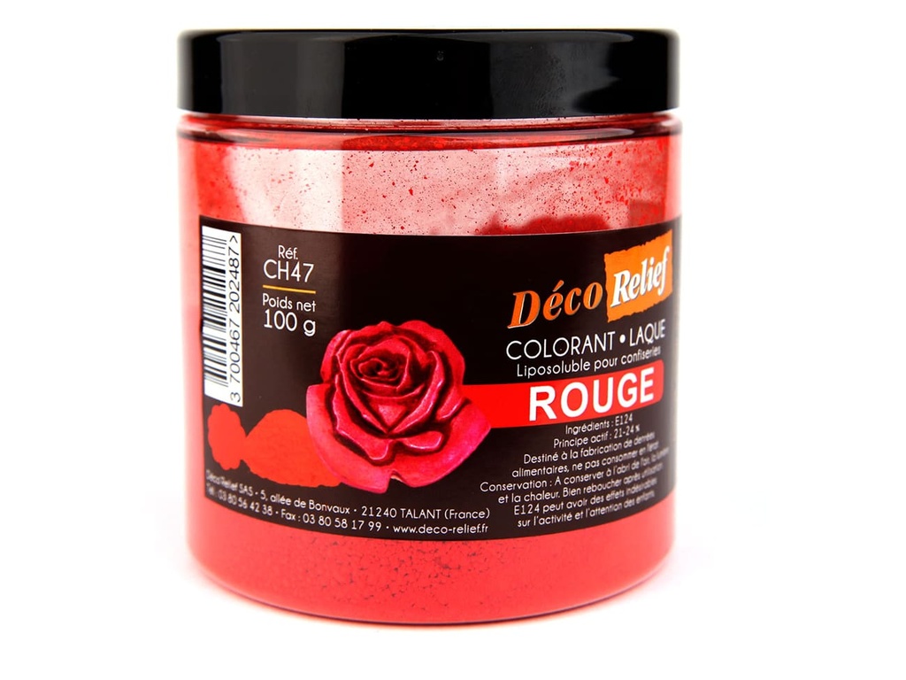 DECO RELIEF ROUGE (RED) LIPOSOLUBLE 100G