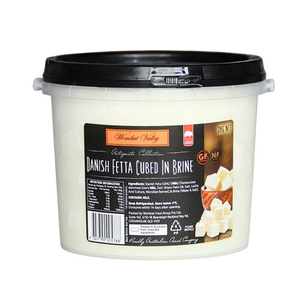 CHEESE FETA DANISH CUBED 2KG