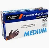 VINYL GLOVE MEDIUM BLUE x1000 C-GV011