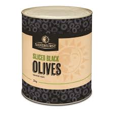 OLIVES BLACK SLICED 3KG