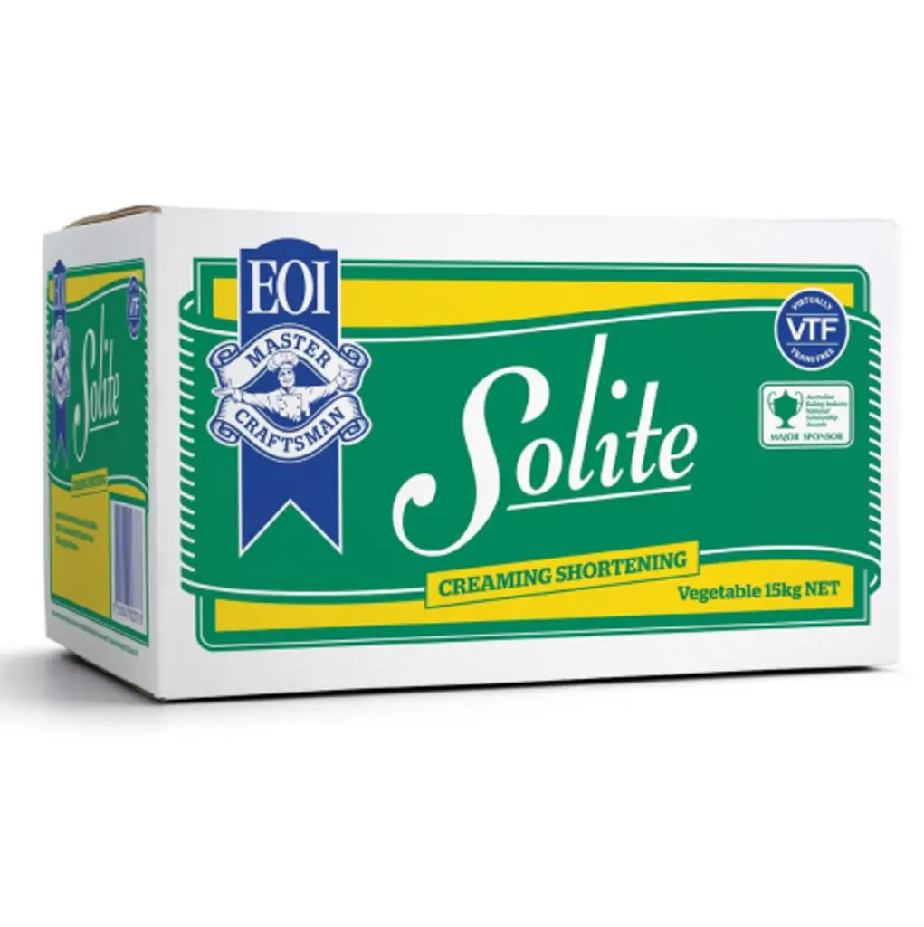 EOI SOLITE CREAM SHORTEN. ***VEG*** 15KG GREEN
