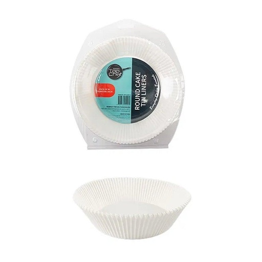 [PANLINM11GP] CAKE TIN LINER M11 WHITE OSLO  200 / PKT PAN11-W