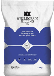 [WGSPELTWH] FLOUR SPELT WHOLE SUSTAINABLE WHOLEGRAIN MILLING 12.5KG BLUE