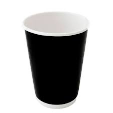 [DIMPLE16NEW] PAPER COFFEE CUP COOL WAVE DOUBLE WALL BLACK 16 OZx50