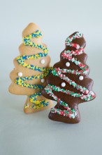[GBXMASC24] GINGERBREAD CHRISTMAS TREES (18 PLAIN & 6 CHOCOLATE) CHRISTEN'S 24 x 40gm W8513