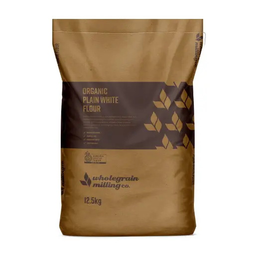 [PBWCF12.5] FLOUR WHITE PLAIN ORGANIC WHOLEGRAIN MILLING 12.5KG 