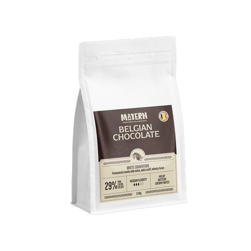 [MAYWH25] WHITE CHOCOLATE CALLET 29% 2.5KG BELGIAN MAYERN MAYWH25