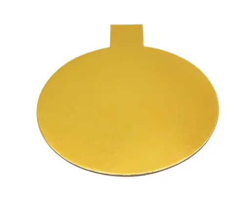 [CBASETBR] CAKE TAB BOARD STD GOLD ROUND 80MM 50/PKT