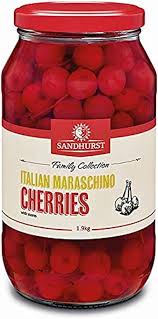 [CHERMARA] SANDHURST MARASCHINO CHERRIES 2KG